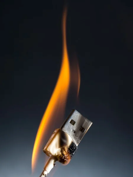 USB cable fire