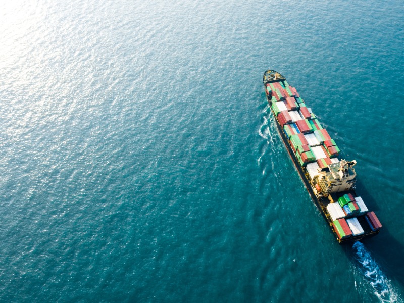 Freight ship carrying container box for trading